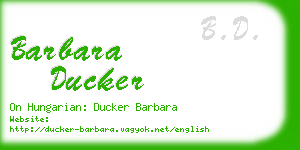 barbara ducker business card